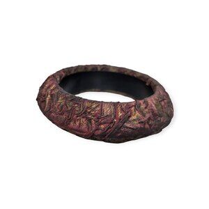 Unique Fabric Wrapped Bangle Bracelet